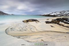 Plage sur la mer de Norvège